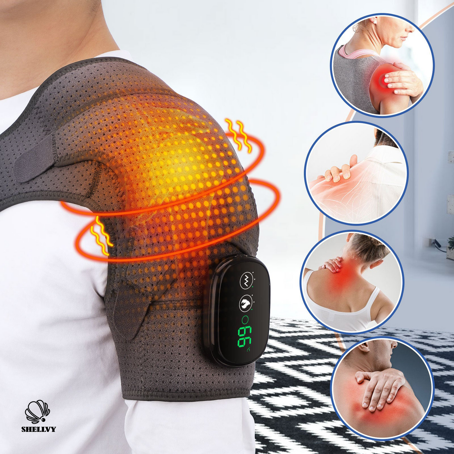 SHELLVY shoulder, Knee and elbow massager.