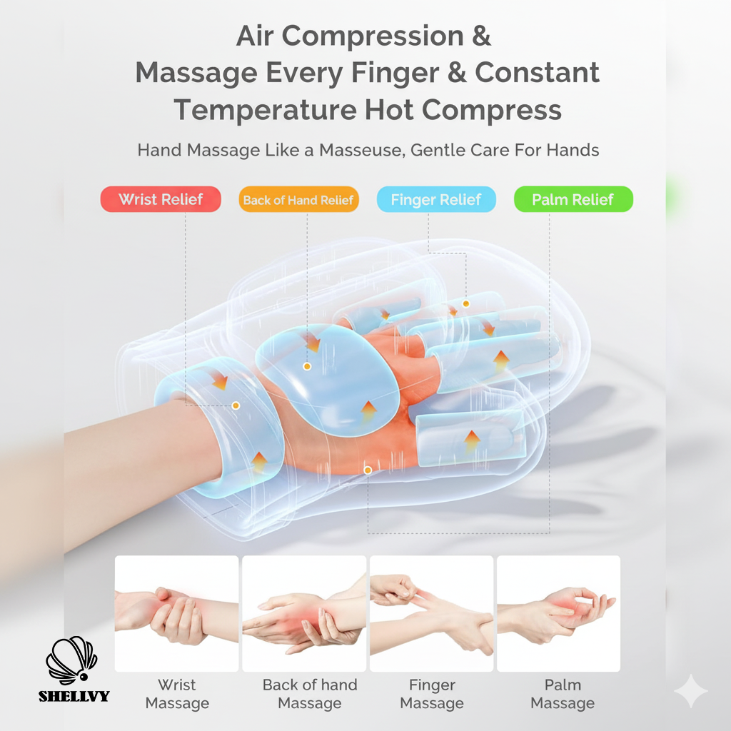 SHELLVY Smart Infrared Hand Massager