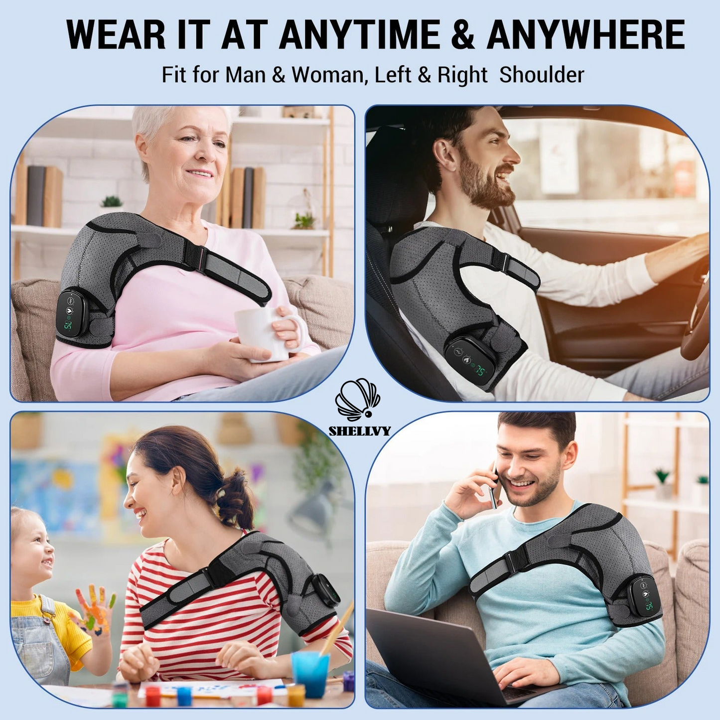SHELLVY shoulder, Knee and elbow massager.